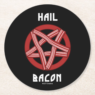 Posavasos Redondo De Papel Hail Bacon