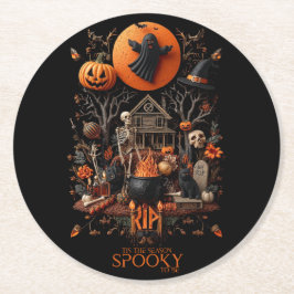 Posavasos Redondo De Papel halloween