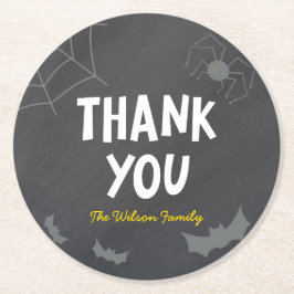 Posavasos Redondo De Papel Halloween, criaturas de cartón adorables