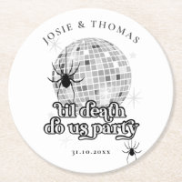 Halloween Retro Spiders & Disco Ball Boda