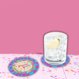 Posavasos Redondo De Papel Halloween Spooky Groovy Fiestas Sasters