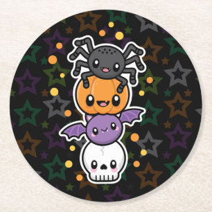 Posavasos Redondo De Papel Halloween trata los prácticos de costa