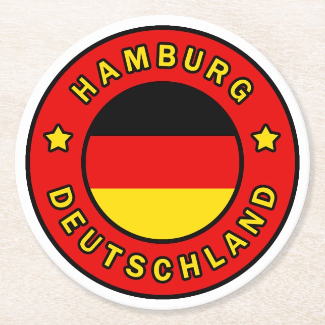 Posavasos Redondo De Papel Hamburgo Alemania (Anverso)
