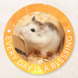 Posavasos Redondo De Papel Hammyville - Cute Robo Hamster