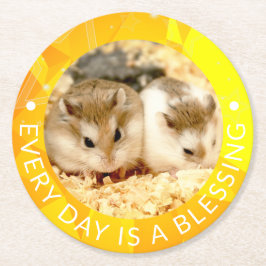 Posavasos Redondo De Papel Hammyville - Cute Robo Hamster