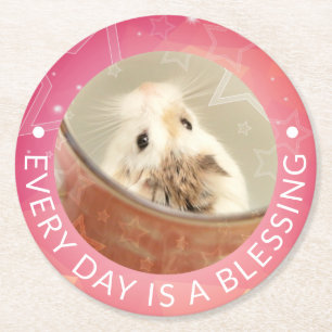 Posavasos Redondo De Papel Hammyville - Cute Robo Hamster