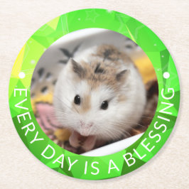 Posavasos Redondo De Papel Hammyville - Cute Robo Hamster