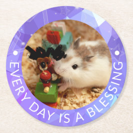 Posavasos Redondo De Papel Hammyville - Cute Robo Hamster