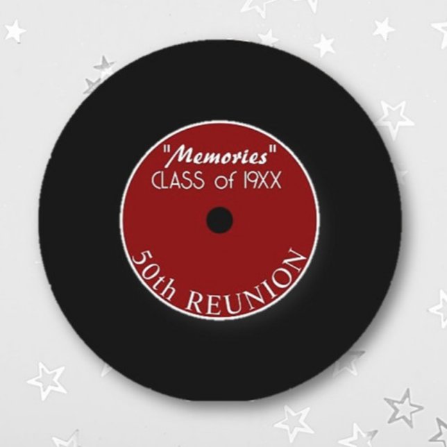 Posavasos Redondo De Papel ¡Han pasado 50 años! Máster de reagrupación de cla (Subido por el creador)