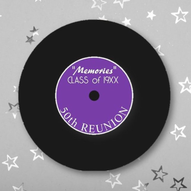 Posavasos Redondo De Papel ¡Han pasado 50 años! Máster de reagrupación de cla (Subido por el creador)