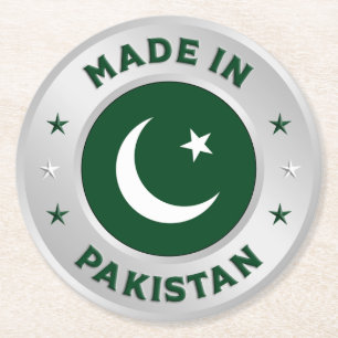 Posavasos Redondo De Papel Hecho en Pakistán