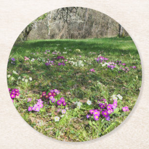 Posavasos Redondo De Papel Hinchera de la primavera