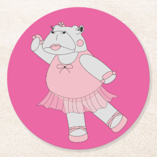 Posavasos Redondo De Papel Hipócrita Bailarina Hippo