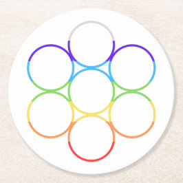 Posavasos Redondo De Papel Huevo de la Chakra simple