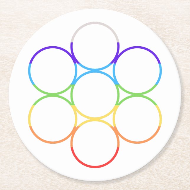 Posavasos Redondo De Papel Huevo de la Chakra simple (Anverso)