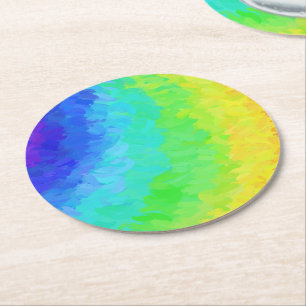 Posavasos Redondo De Papel Icación del arcoiris