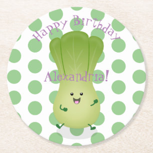 Posavasos Redondo De Papel Ilustracion de personalizado de bebé choy
