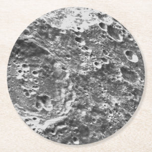 Posavasos Redondo De Papel Imagen lunar de la misión lunar de Artemis 1