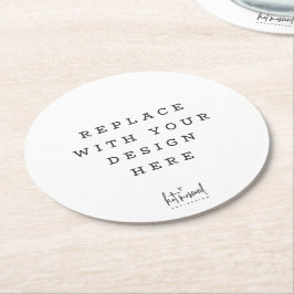 Posavasos Redondo De Papel IMPRIMIR ORDEN fiesta de evento especial círculo r