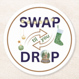 Posavasos Redondo De Papel Intercambiar hasta que sueltes la montaña rusa de