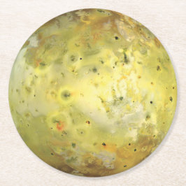 Posavasos Redondo De Papel Io Luna volcánica de Júpiter