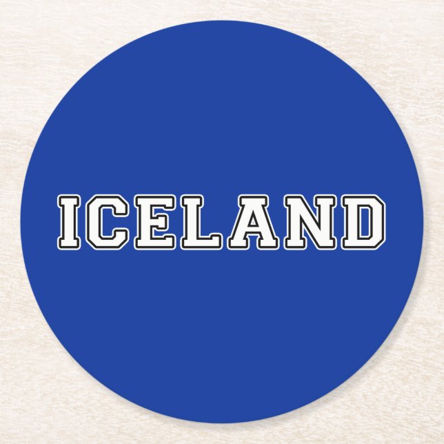 Posavasos Redondo De Papel Islandia (Anverso)