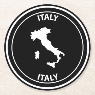 Posavasos Redondo De Papel Italia