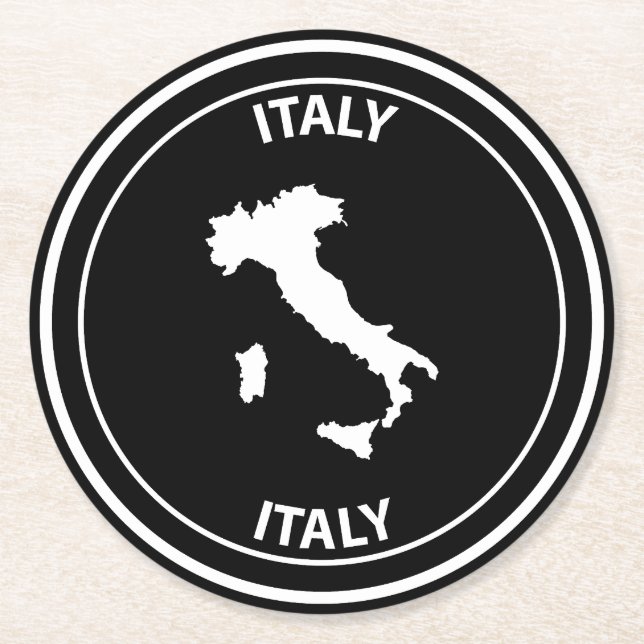 Posavasos Redondo De Papel Italia (Anverso)