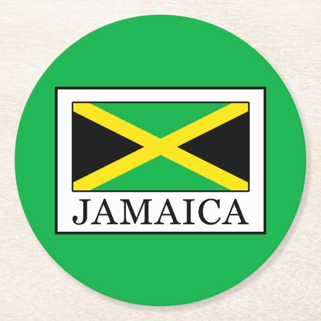 Posavasos Redondo De Papel Jamaica (Anverso)