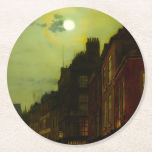 Posavasos Redondo De Papel John Atkinson Grimshaw Glasgow Docks