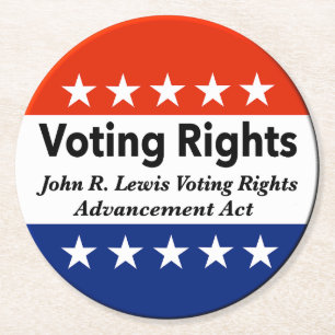 Posavasos Redondo De Papel John R. Lewis Voting Rights Advancement Act