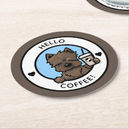 Posavasos Redondo De Papel KiniArt Café Cairn Redondo Papel