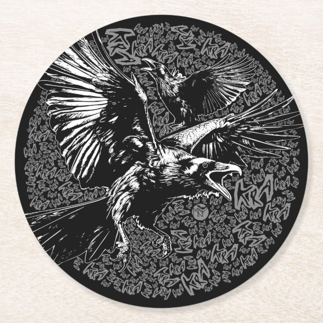 POSAVASOS REDONDO DE PAPEL KRA KRA! (Anverso)