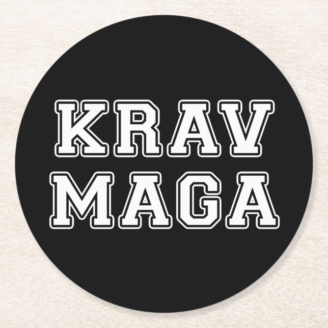 Posavasos Redondo De Papel Krav Maga (Anverso)