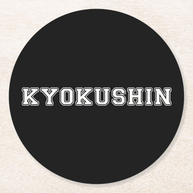 Posavasos Redondo De Papel Kyokushin Karate (Anverso)
