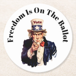 Posavasos Redondo De Papel La Libertad Está En La Cédula Electoral 2026