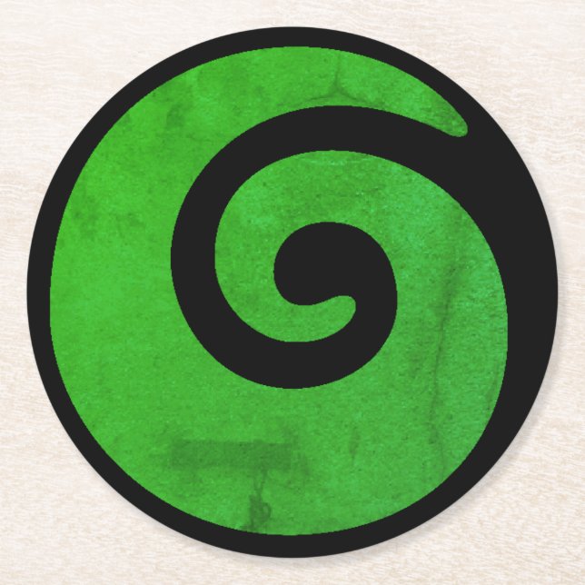 Posavasos Redondo De Papel La montaña rusa de Chloe Koru (Anverso)