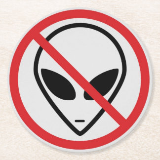 Posavasos Redondo De Papel La montaña rusa de extraterrestres