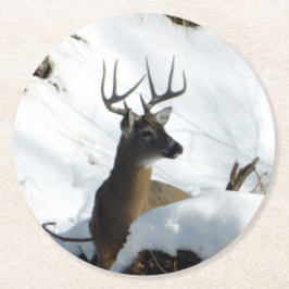 Posavasos Redondo De Papel La montaña rusa del dólar invernal