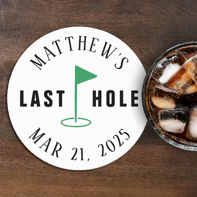 Posavasos Redondo De Papel La última ronda de la despedida de soltero de golf (Subido por el creador)