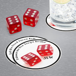 Posavasos Redondo De Papel Laissez les Bon Temps Rouler con Iniciales