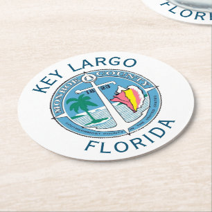 Posavasos Redondo De Papel Largo clave - Cayos de Florida