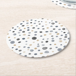 Posavasos Redondo De Papel Lars Confetti Water Dots Paper Coaster