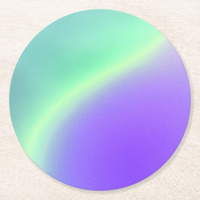 Posavasos Redondo De Papel Lavanda y escayola de papel verde (Anverso)