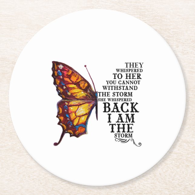 Posavasos Redondo De Papel Le Susurraron Que No Podías Soportar. (Anverso)