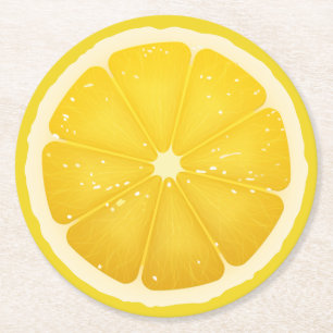 Posavasos Redondo De Papel Lemon Slice