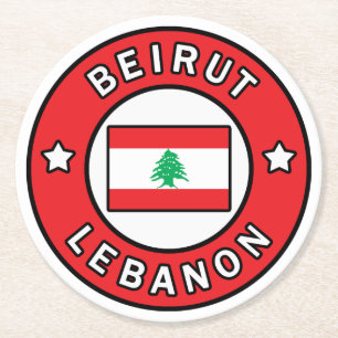 Posavasos Redondo De Papel Líbano en Beirut