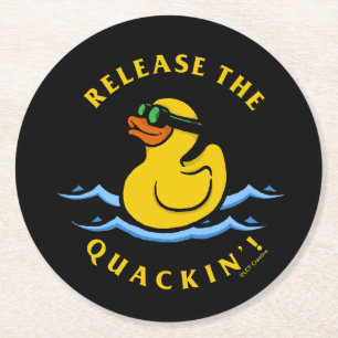 Posavasos Redondo De Papel Liberar el Quackin'