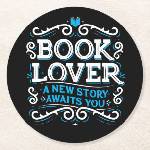 Posavasos Redondo De Papel Libros Lover Coasters De Papel