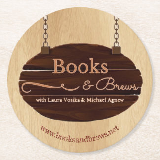 Posavasos Redondo De Papel Libros y hace montaña rusa